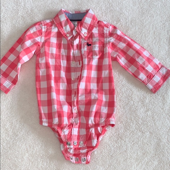 baby button down shirt onesie white